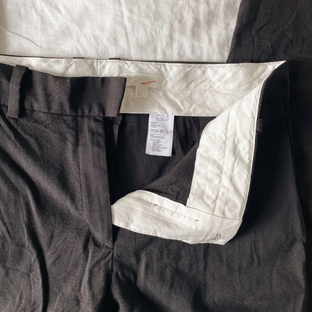 COS / Tailored Black Wool Trousers / Size 10 - Picture 6 of 6